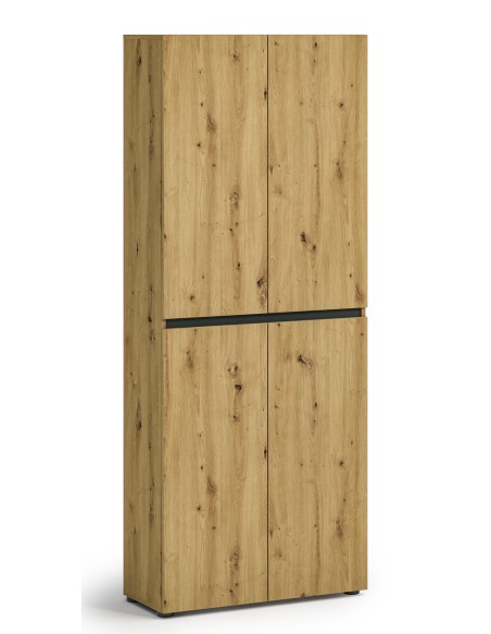 Armadio multiuso/scarpiera 4 ante 10 ripiani Rovere artisan/Antracite