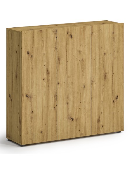 Scarpiera 3 ante 5 + 5 ripiani Rovere artisan/Antracite