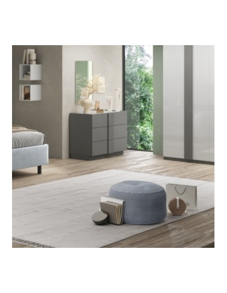 Comò 3 cassetti Ardesia