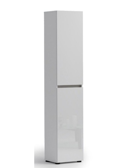 Colonna multiuso/scarpiera 2 ante alta Bianco laccato lucido