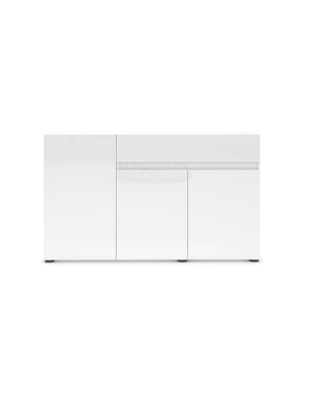 Madia 3 ante - 1 cassetto Bianco laccato lucido