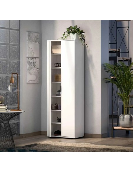 Armadio multiservizio/scarpiera 2 ante Bianco lucido