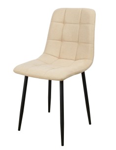 Sedia Kira in tessuto Tortora