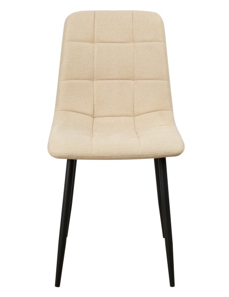 Sedia Kira in tessuto Tortora