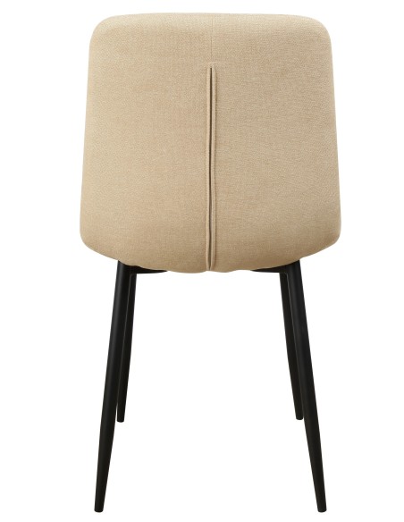 Sedia Kira in tessuto Tortora