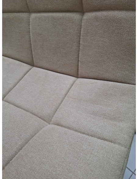 Sedia Kira in tessuto Tortora