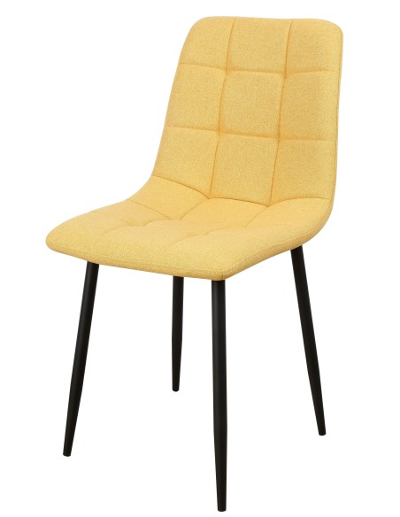 Sedia Kira in tessuto Giallo