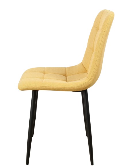 Sedia Kira in tessuto Giallo