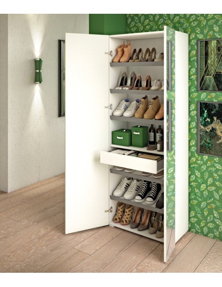 Scarpiera con specchio 2 ante