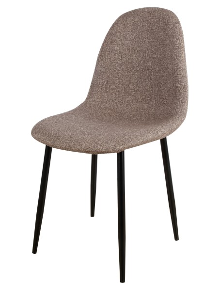 Sedia Diana in tweed Marrone