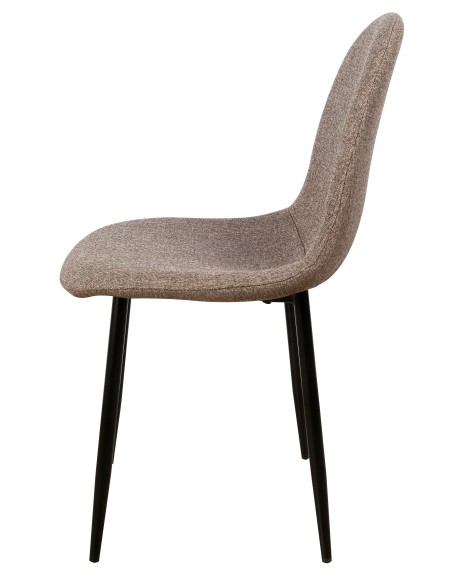 Sedia Diana in tweed Marrone