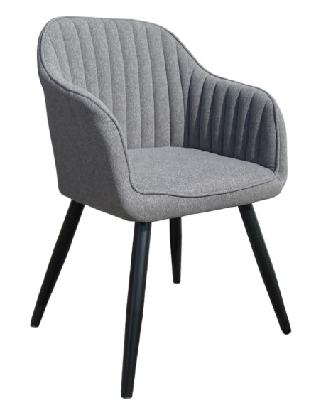 Sedia Anastasia in tessuto Grigio scuro