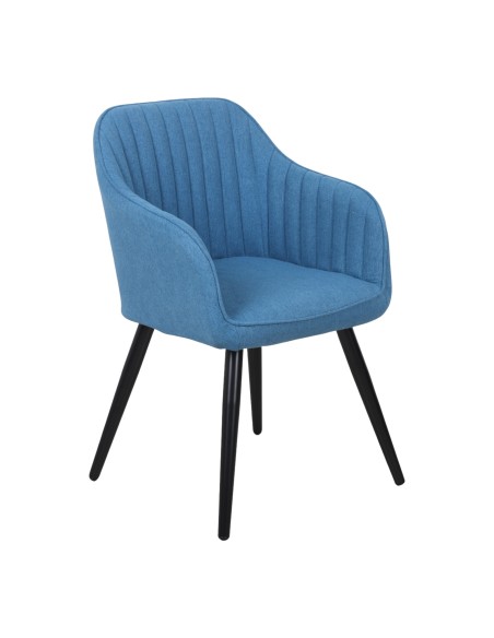 Sedia Anastasia in tessuto Blu