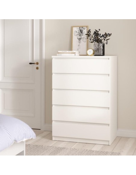 Cassettiera 5 cassetti Maxi Bianco opaco