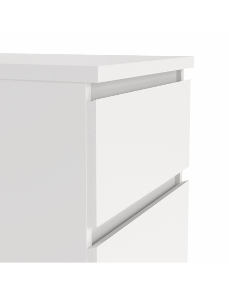 Cassettiera alta 5 cassetti Maxi profondità Bianco opaco