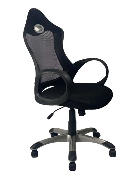 Poltrona girevole Liberty in rete Nero