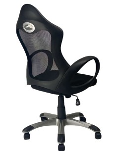 Poltrona girevole Liberty in rete Nero 2