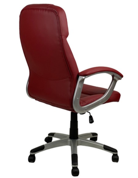 Poltrona Targhet direzionale schienale alto in ecopelle Bordeaux