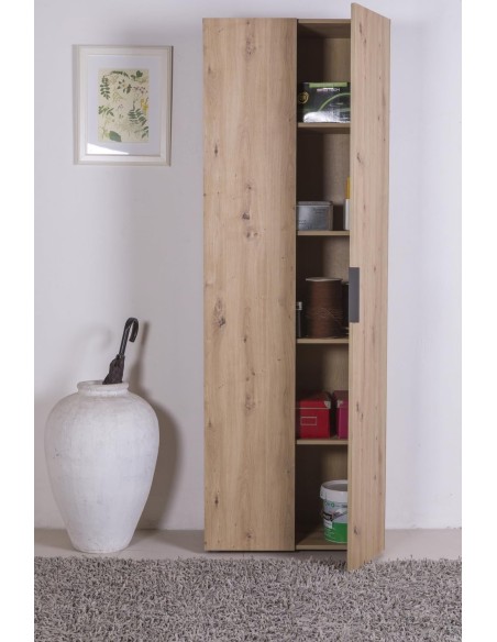 Armadio multiuso 2 ante Rovere artisan 69 x 37 x 200 H