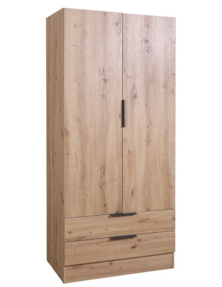 Armadio guardaroba 2 ante - 2 cassetti Rovere artisan