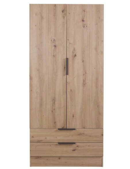 Armadio guardaroba 2 ante - 2 cassetti Rovere artisan