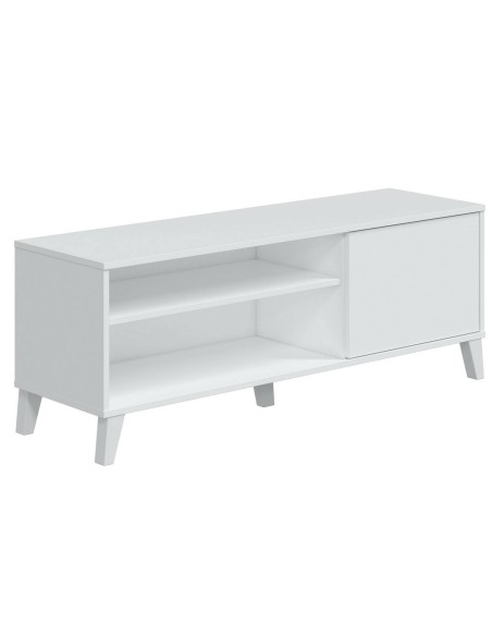 Porta TV Ariel 1 anta su piedini Bianco cm 135 x 40 x 50 H