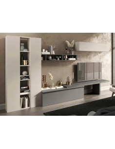 Parete soggiorno Ardesia - Cashmere - Piombo