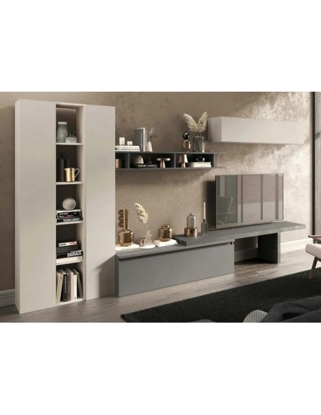 Parete soggiorno Ardesia - Cashmere - Piombo