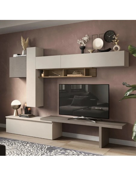 Parete soggiorno Bronzo - Cashmere - Mercure 108