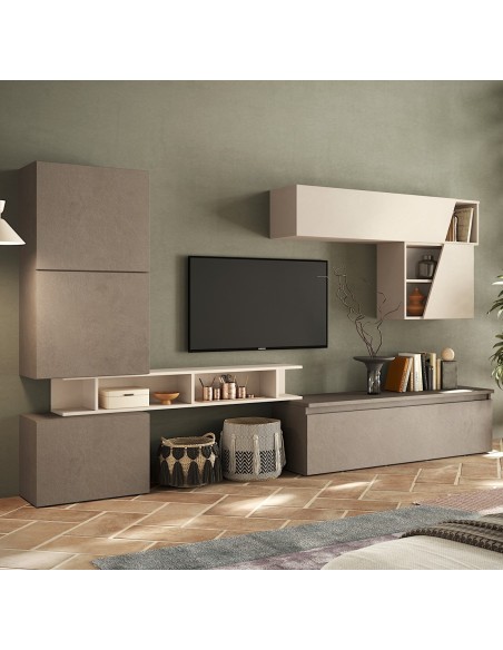 Parete attrezzata Bronzo -Cashmere 132