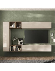 Parete soggiorno sospesa Cashmere - Mercure 134