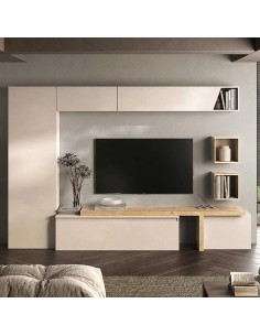 Parete attrezzata Rovere kadiz - Cashmere 135