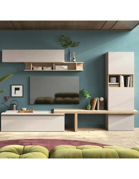 Parete soggiorno Rovere kadiz - Cashmere 139