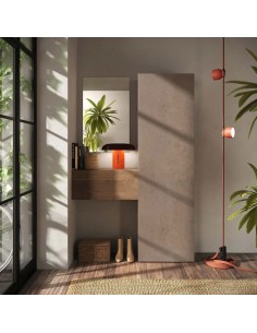 Mobile ingresso colonna + pensile Bronzo - Mercure 144 (Specchio escluso)