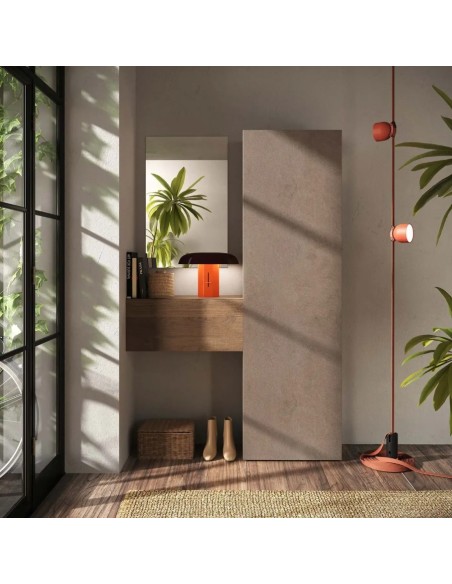 Mobile ingresso colonna + pensile Bronzo - Mercure 144 (Specchio escluso)