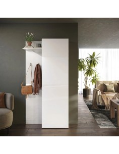 Mobile ingresso con pannello appendiabiti Bianco laccato 150