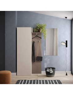 Mobile ingresso con pannello appendiabiti Bronzo - Cashmere (Specchio escluso) 151