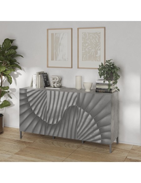 Madia 3 ante serigrafate Cemento