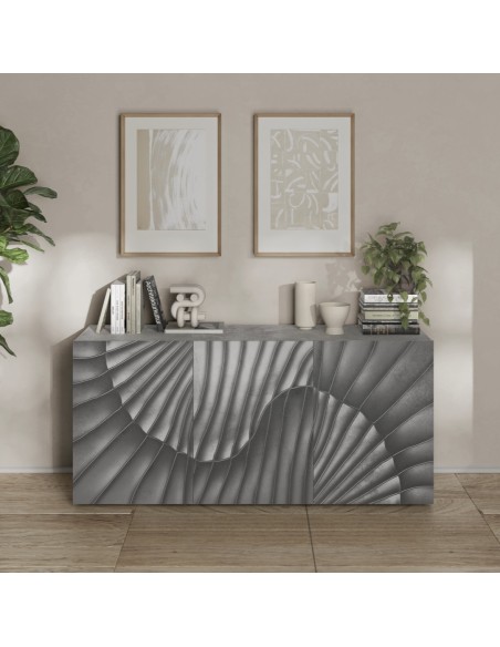 Madia 3 ante serigrafate Cemento