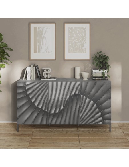 Madia 3 ante serigrafate Cemento