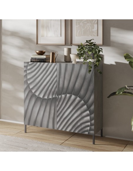 Madia 2 ante serigrafate Cemento