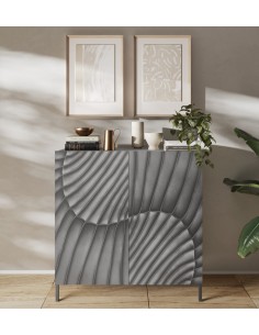 Madia 2 ante serigrafate Cemento 2