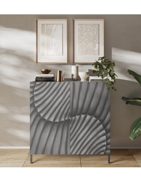 Madia 2 ante serigrafate Cemento