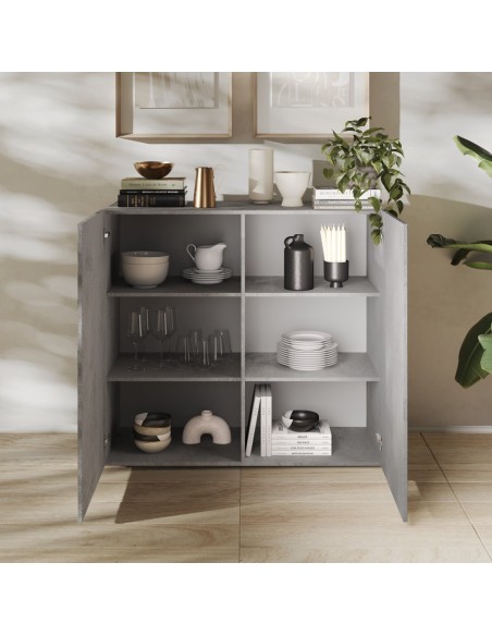 Madia 2 ante serigrafate Cemento