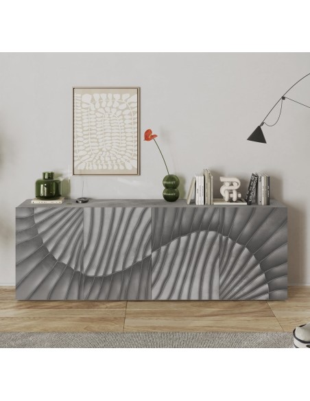 Madia 4 ante serigrafate cemento