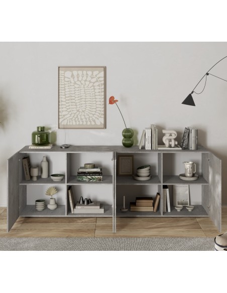 Madia 4 ante serigrafate cemento