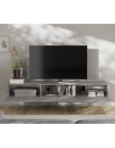 Pensile porta TV 1 ribalta serigrafato Cemento 2