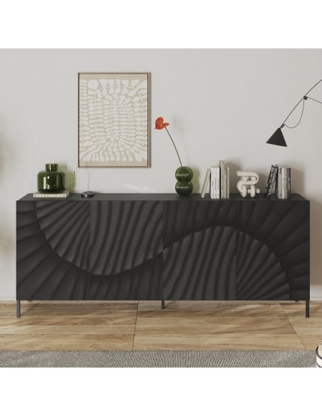 Madia 4 ante serigrafate antracite