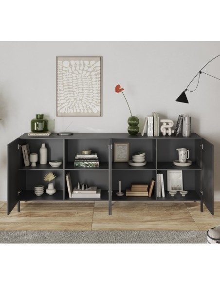 Madia 4 ante serigrafate antracite