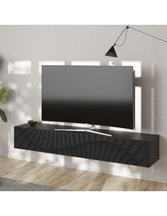 Pensile porta TV 1 ribalta serigrafata Antracite lucido